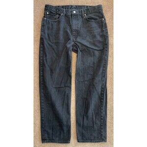 Levis 550 Relaxed Fit Jeans Mens 38x32 Straight Leg Y2K Black Faded Denim